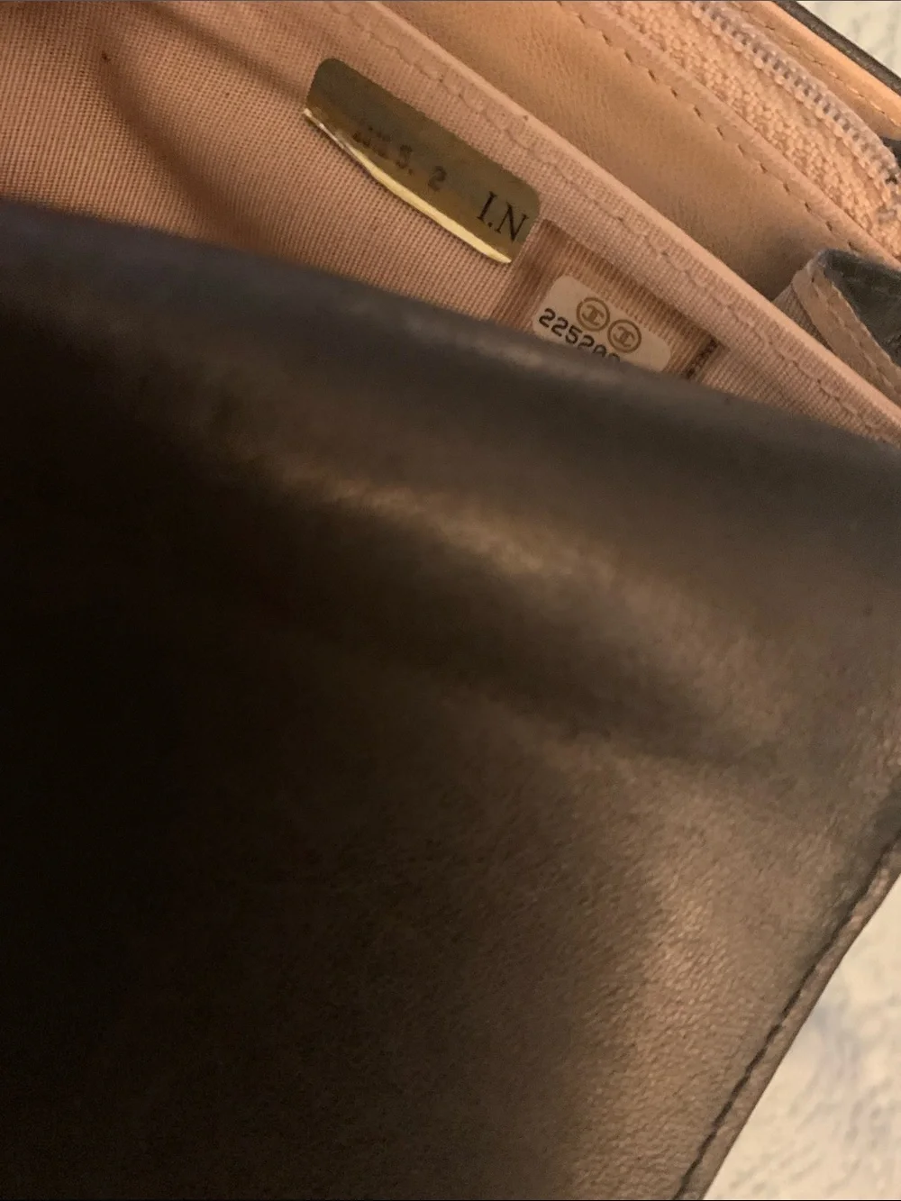 CHANEL Black Leather CC Logo Long Wallet